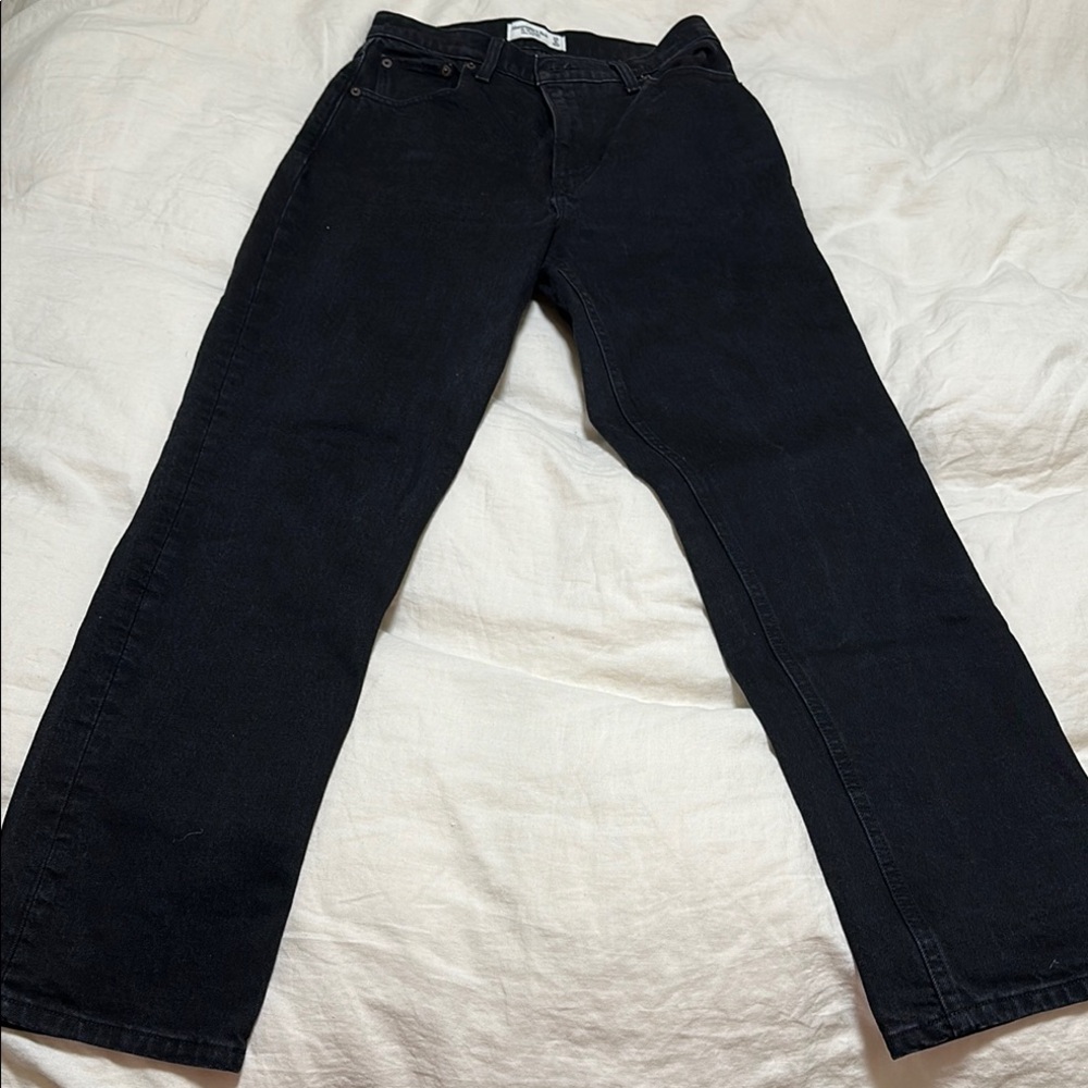 Abercrombie & Fitch black 90’s straight ultra high rise jeans